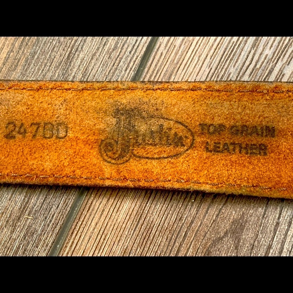 Justin Boots Brown Leather Belt for Men - Picture 7 of 14
